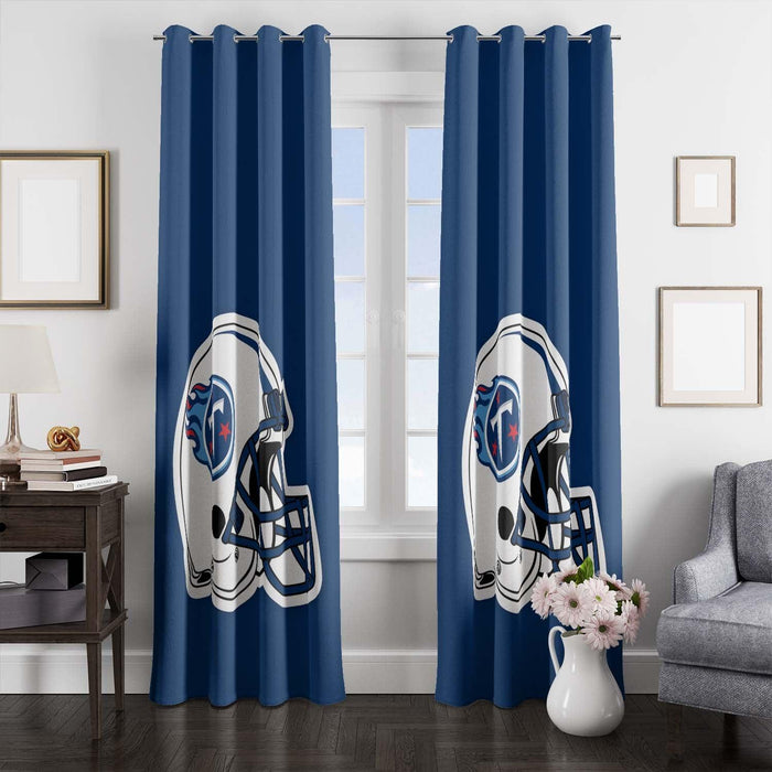 solid helmet of tennessee titans window Curtain