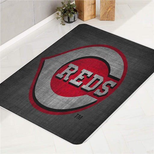 texture cincinnati reds logo bath rugs