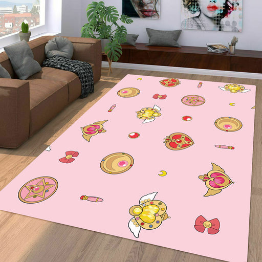 stuff of sailor moon anime girls Living room carpet rugs