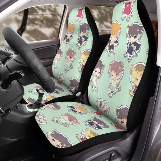 style chibi of haikyuu player Car Seat Covers