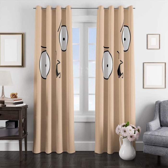 solid skin of family guy face window Curtain