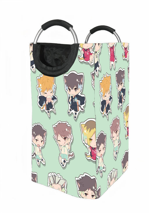 style chibi of haikyuu player Laundry Hamper | Laundry Basket