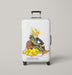 textured upon the gold cloud dragon ball Luggage Covers | Suitcase