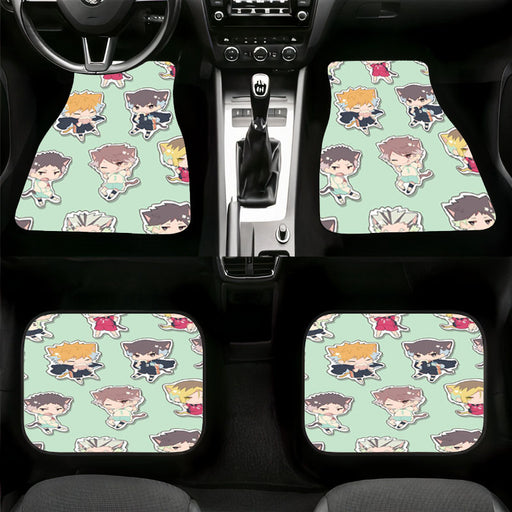 style chibi of haikyuu player Car floor mats Universal fit