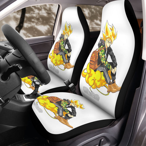 textured upon the gold cloud dragon ball Car Seat Covers