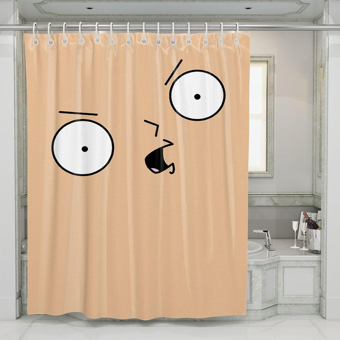 solid skin of family guy face shower curtains