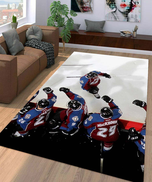 solid team nhl Living room carpet rugs