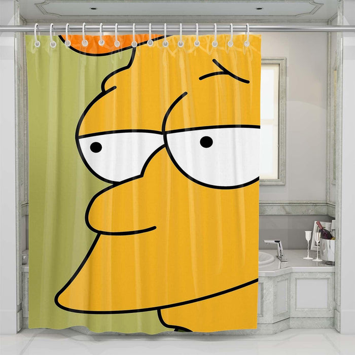 the simpsons close up character shower curtains