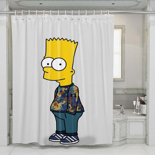 the simpsons stone island shower curtains