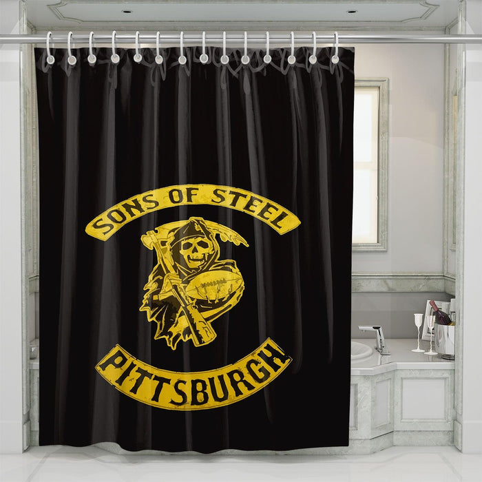 son of steel pittsburgh shower curtains