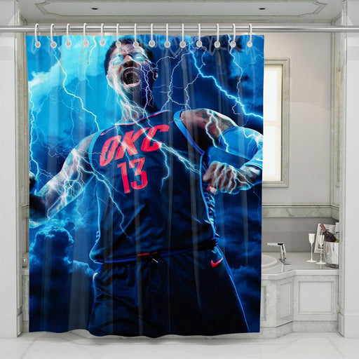 son of thunder from oklahoma city shower curtains