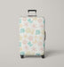 sunflower and leaf stroke pastel Luggage Cover | suitcase