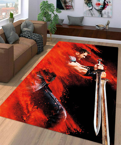 thor ragnarok and sword Living room carpet rugs