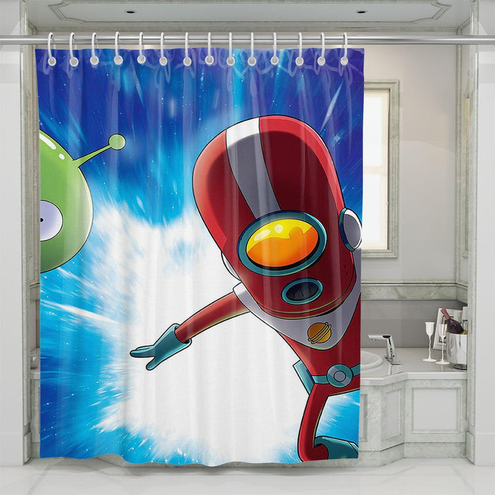 space tme final space shower curtains