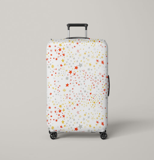 sunset stars orange and yellow Luggage Cover | suitcase