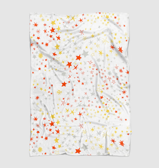 sunset stars orange and yellow Ultra soft fleece blanket