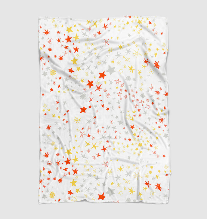 sunset stars orange and yellow Ultra soft fleece blanket