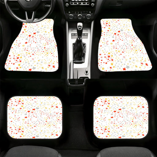 sunset stars orange and yellow Car floor mats Universal fit