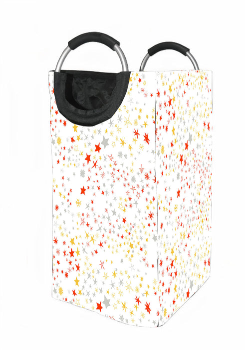 sunset stars orange and yellow Laundry Hamper | Laundry Basket