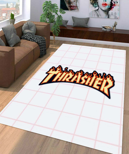 thrasher grid Living room carpet rugs