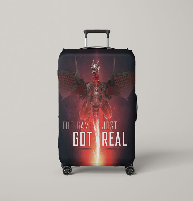 the game just get real graphic Luggage Covers | Suitcase