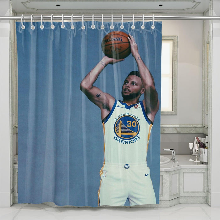 spalding and stephen curry shower curtains