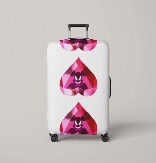 the heart gem in diamond Luggage Covers | Suitcase