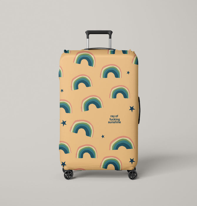 sunshine rainbow and star Luggage Cover | suitcase