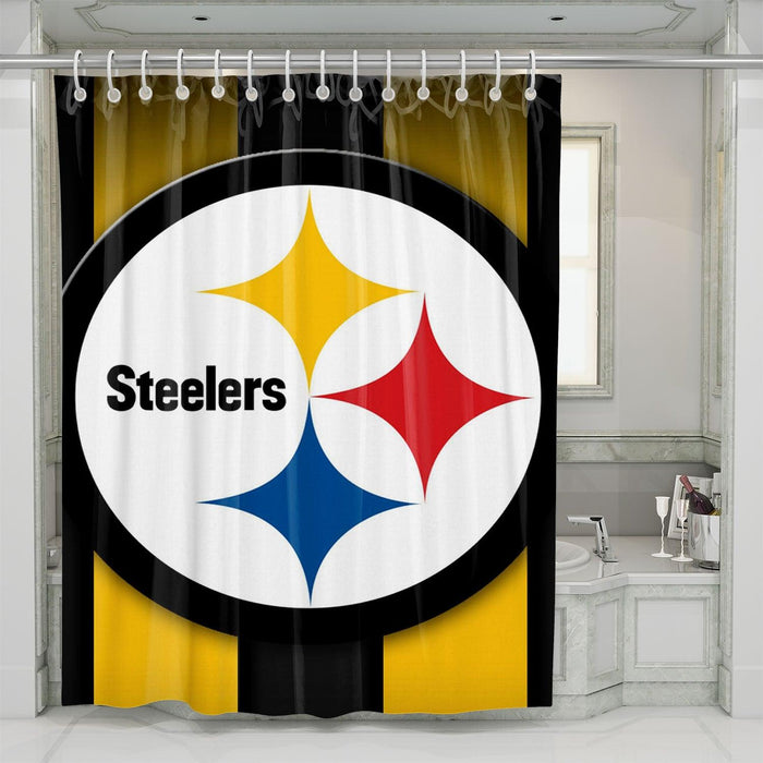 specular shine steelers team shower curtains