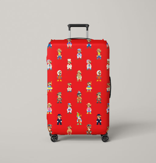 super mario pixels avatar Luggage Cover | suitcase