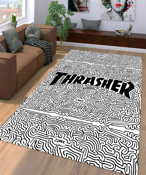 thrasher start and end Living room carpet rugs