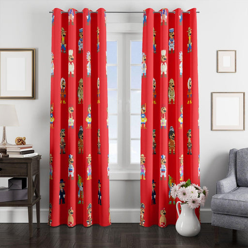 super mario pixels avatar window Curtain