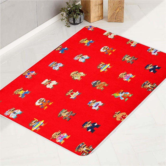 super mario pixels avatar bath rugs