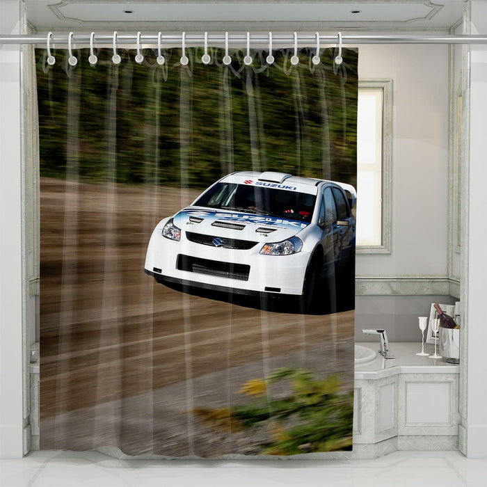 speed of car racing shower curtains