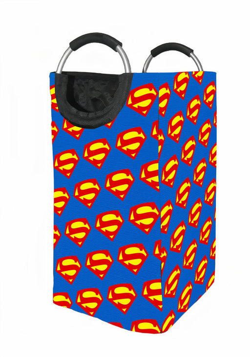 superman logo superhero cartoon Laundry Hamper | Laundry Basket