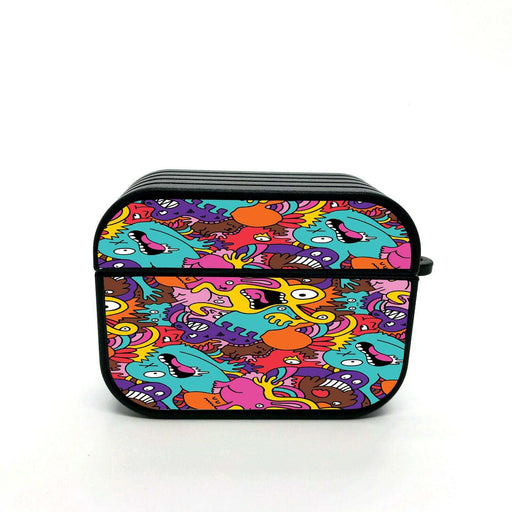 surprised monsters doodle airpods case