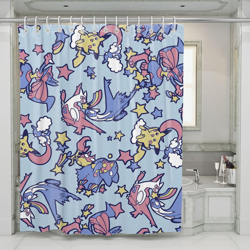 swablu pokemon species shower curtains