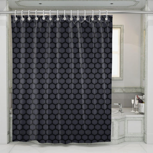 swarm dark pattern shower curtains