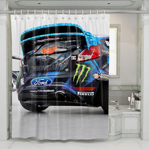 sponsored ford monster racing shower curtains