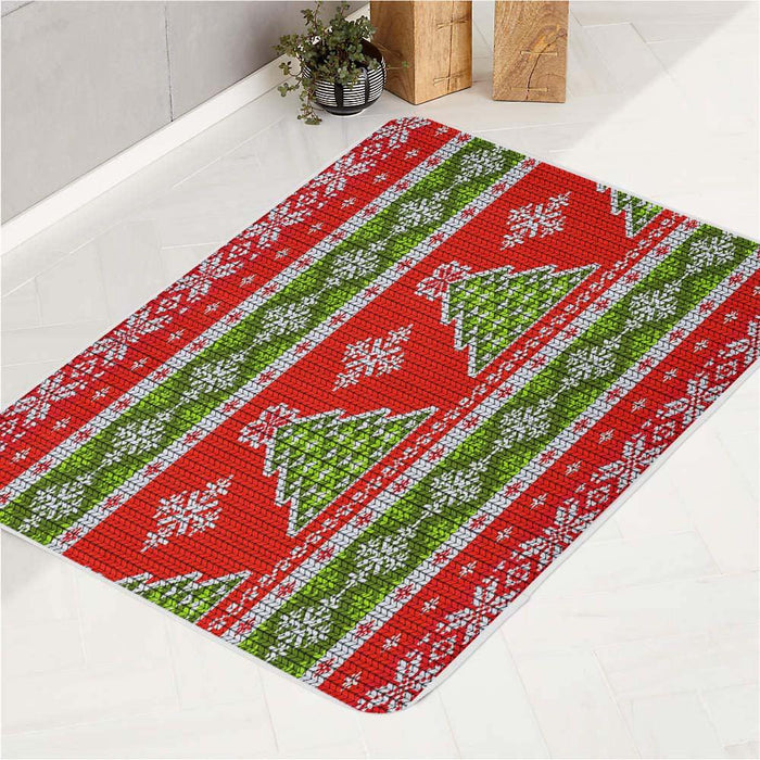 sweater christmas weaving bath rugs