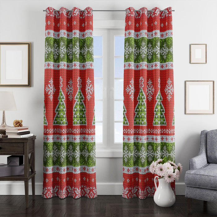 sweater christmas weaving window Curtain