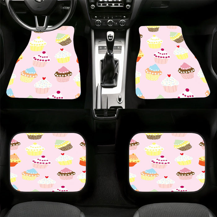 sweet cupcakes cute food Car floor mats Universal fit