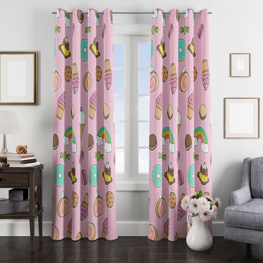 sweet desert for girl window Curtain