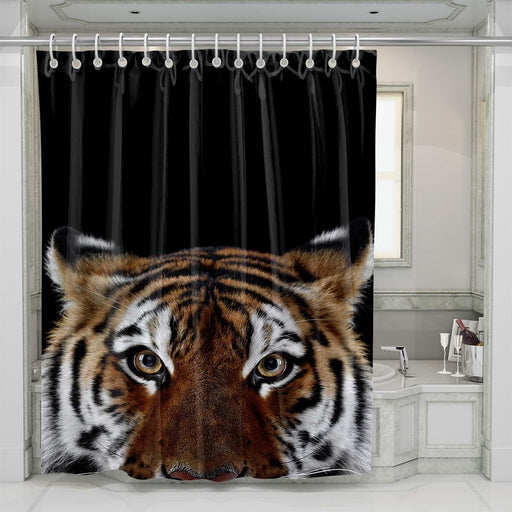 tiger head shower curtains