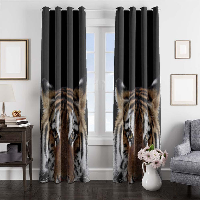 tiger head window curtains