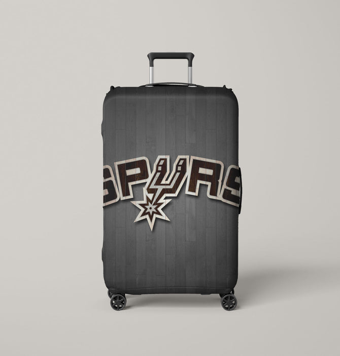 spurs wood logo Luggage Covers | Suitcase