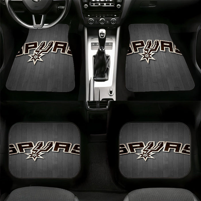 spurs wood logo Car floor mats Universal fit