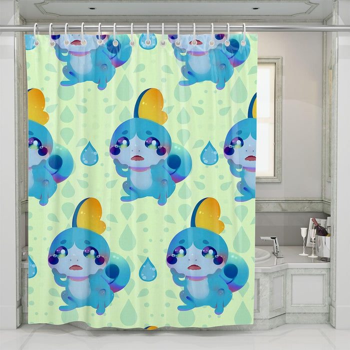 sword and shield sad pokemon shower curtains