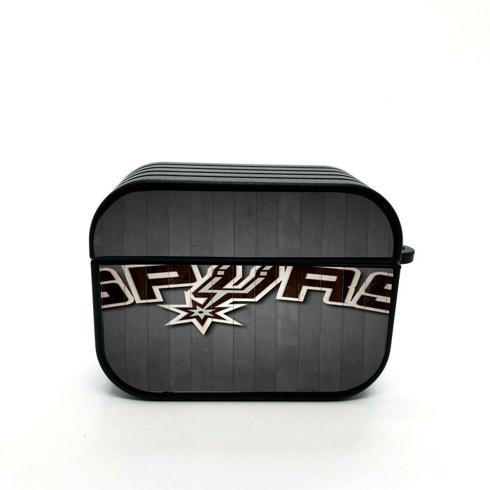 spurs wood logo airpod case