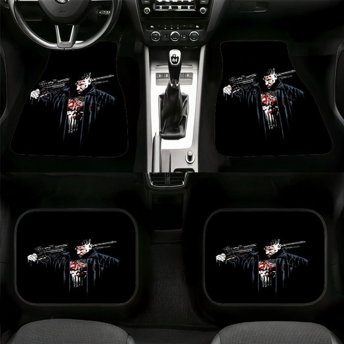 the punisher with weapon Car floor mats Universal fit